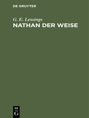 cover image of Nathan der Weise